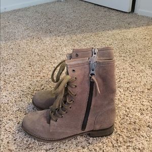 LF lace up combat style boots