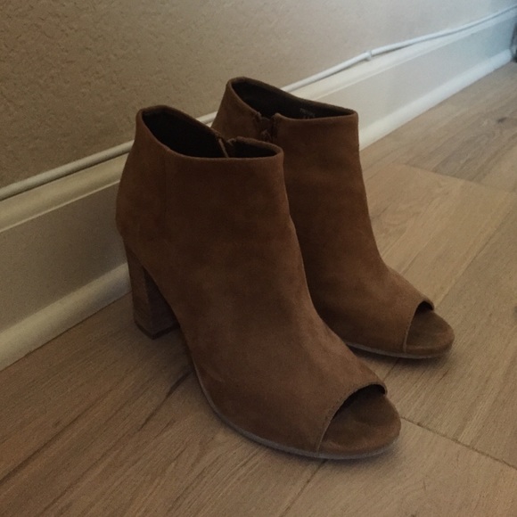 Super fun, open toed SM booties! Worn once!