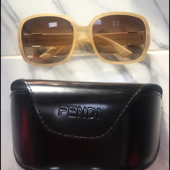 Fendi yellow sunnies with lovely tigers eye stone main image 5