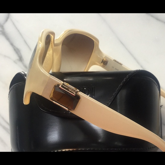 Fendi yellow sunnies with lovely tigers eye stone main image 4
