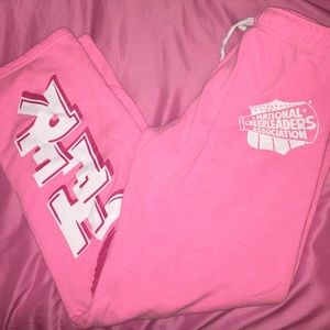 NCA pink cheer sweatpants!
