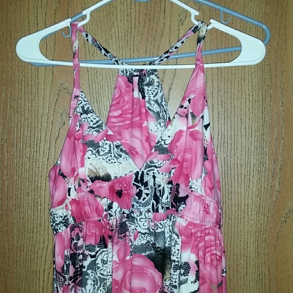 Rose & lace maxi dress. - Picture 1 of 3