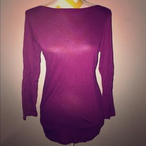 Gap purple boatneck long sleeved shirt.