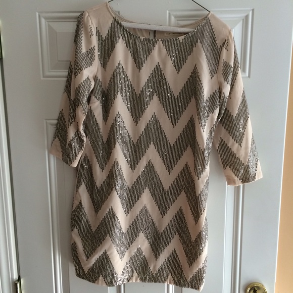 Chevron sequin dress