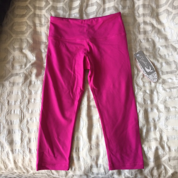 Glyder Hot Pink Mantra Crop Leggings