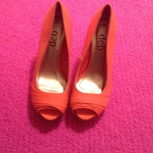 Coral high heels