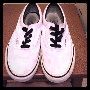 white vans with black accent