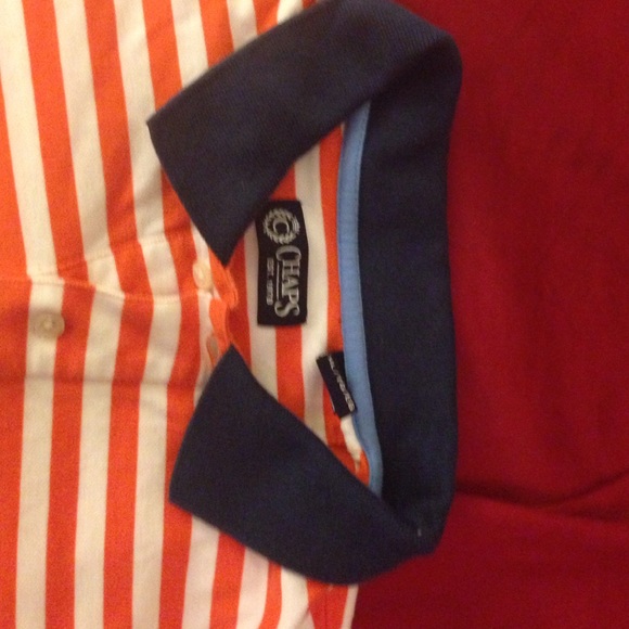 Chaps orange and blue short sleeve xl - Picture 2 of 3