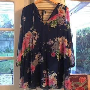 Floral Backless Dress