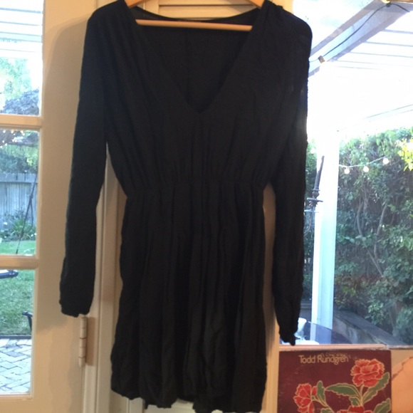 Brandy Black V Neck Dress