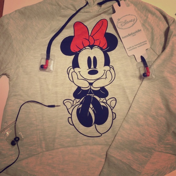 Disney Tops - Minnie Mouse Headphones Crop Hoodie