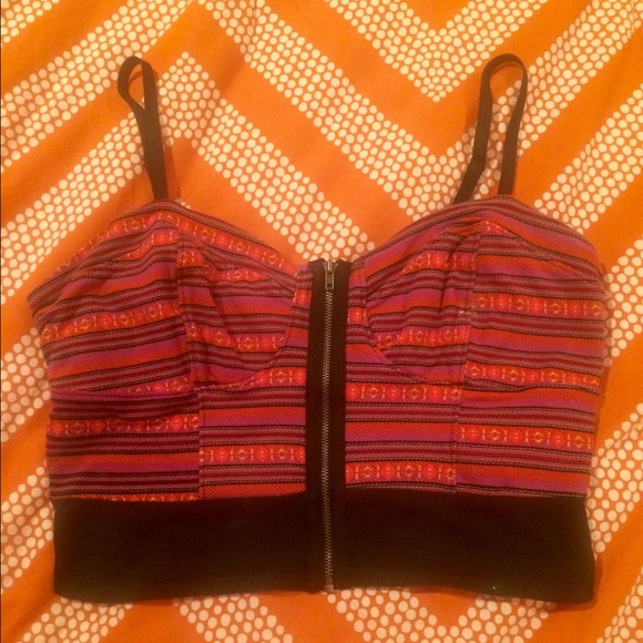 Festival Zippered Crop Top