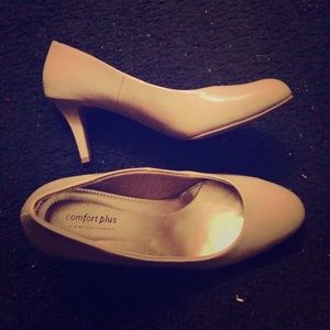 Nude Patent Leather Pumps