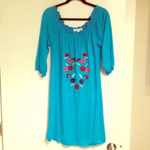 Gorgeous boutique dress with embroidery & ruffles