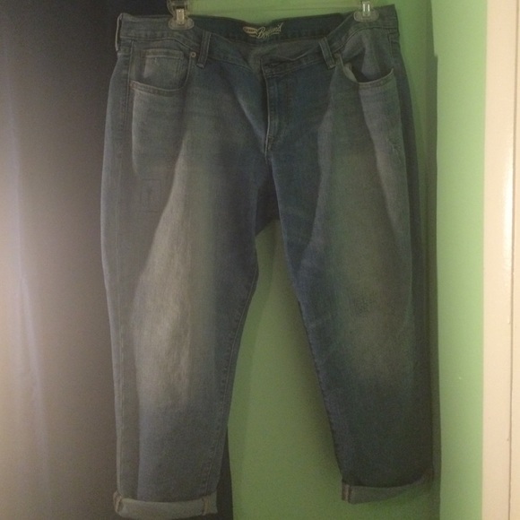 distressed boyfriend jeans/ never worn