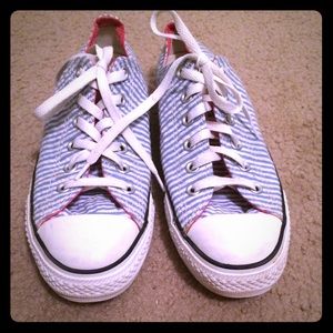 Seersucker Chuck Taylor Low Top Converse
