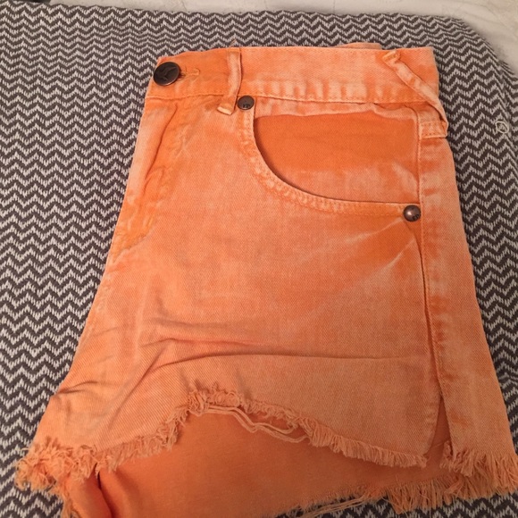 Orange free people shorts