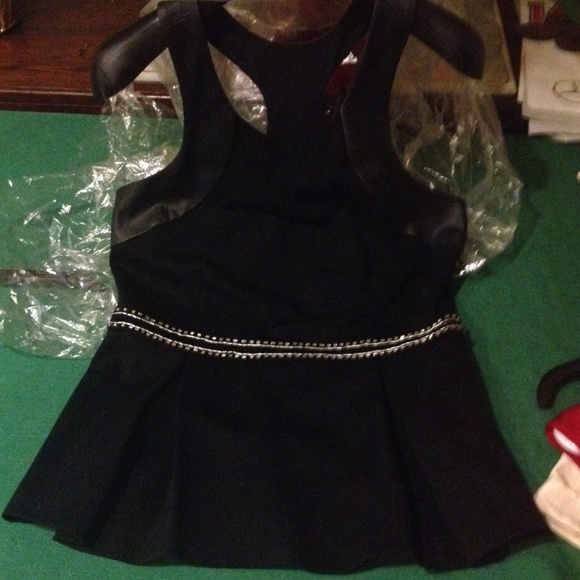 Gorgeous Madison Marcus Black Bead Faux Leather