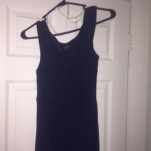 All black dress, connected apparel.