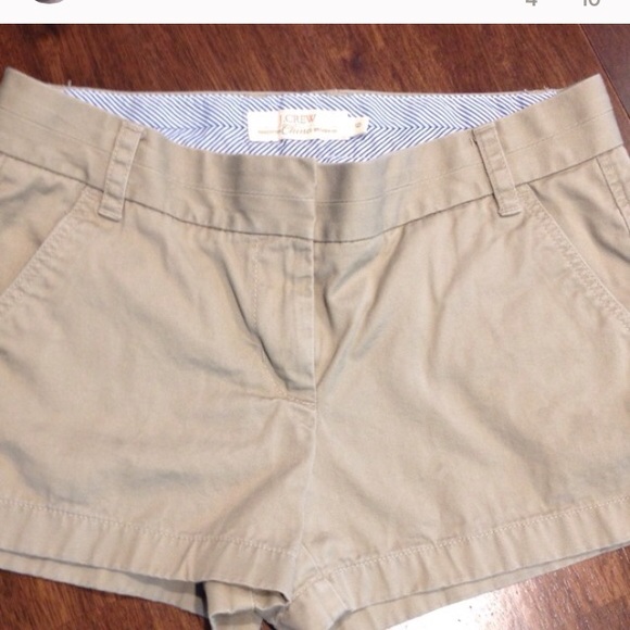 Jcrew khaki and peach shorts