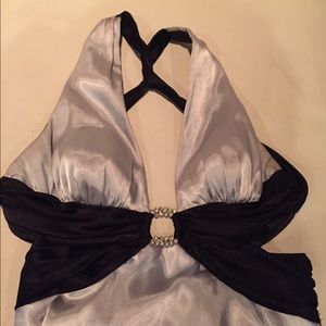 Silver and black Formal Dress