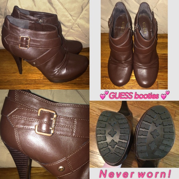 Guess Brand Leather Booties- Never Worn!