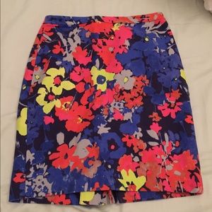 LOFT floral skirt