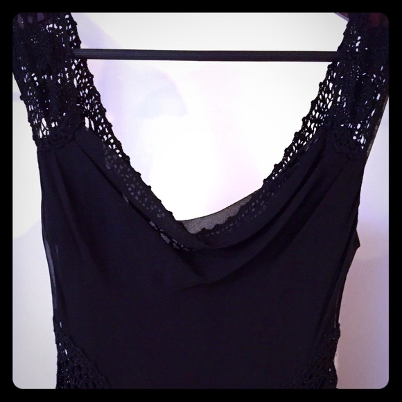 Vintage Diane von Furstenberg Black Silk Dress - Picture 1 of 4