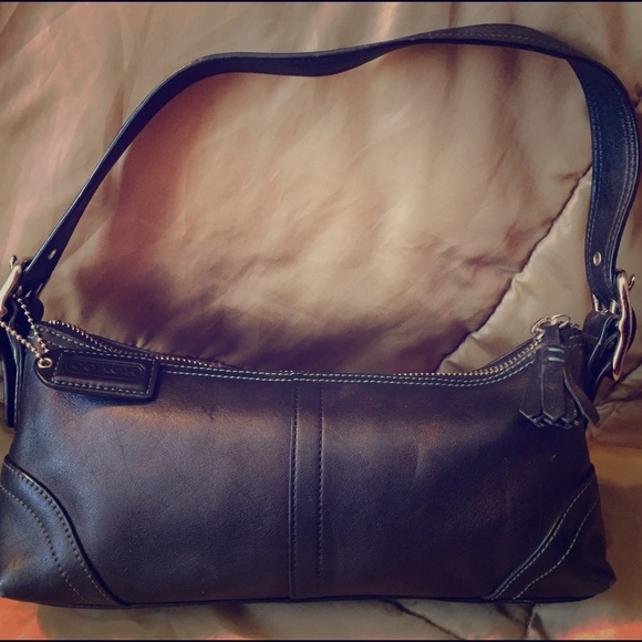 Coach Black Leather Purse - Picture 1 of 4