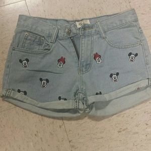 Mickey embroidered shorts