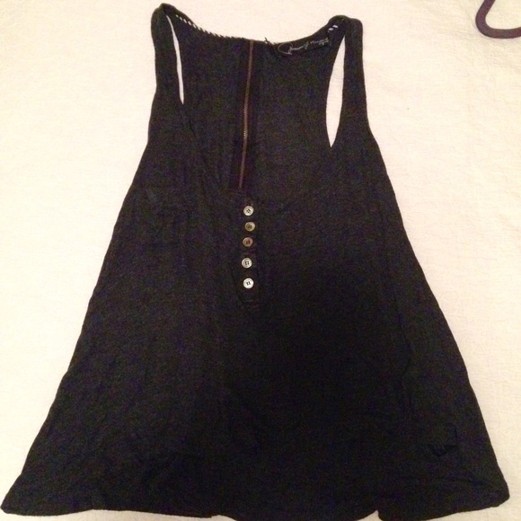 Tops - SOLD Grey racer back tank top