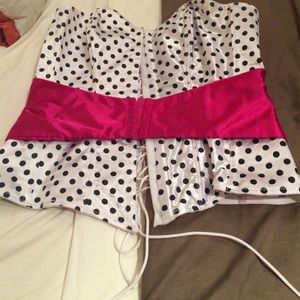 Polka dot corset