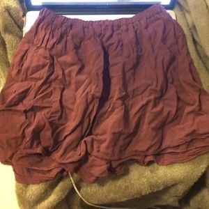 Brandy Melville maroon skirt
