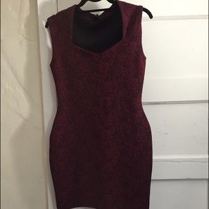 Forever21 red&ablaze floral print bodycon dress