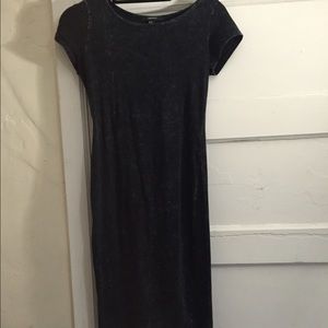 Forever21 Grey charcoal print bodycon dress