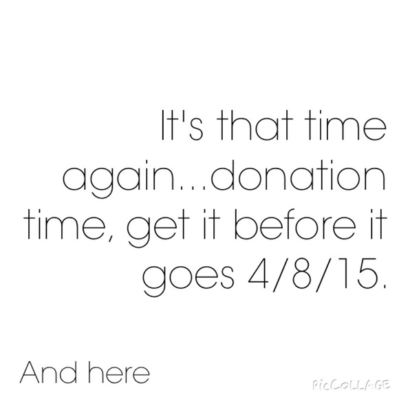 4/8/15 Wednesday Donation time