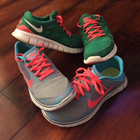 2 PAIR NIKE FREE/FREE 4.0V3 & NIKE FREE RUN 2