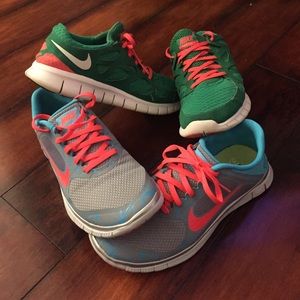 2 PAIR NIKE FREE/FREE 4.0V3 & NIKE FREE RUN 2