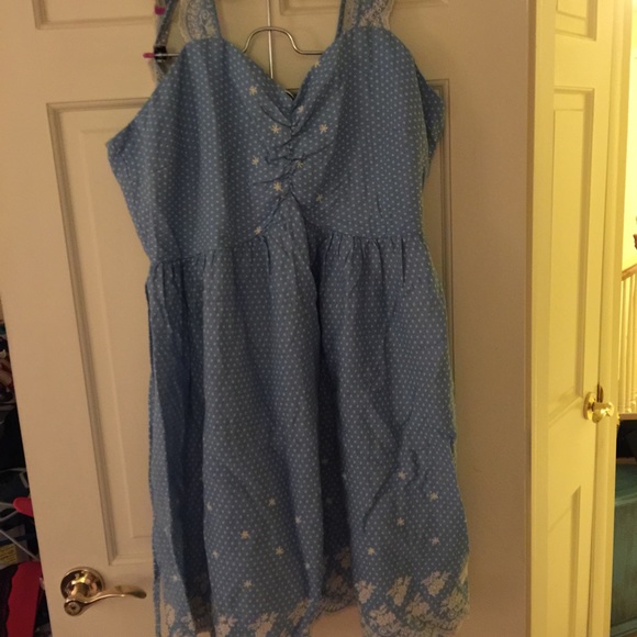 Cotton blue sun dress