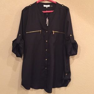 Calvin Klein black blouse.