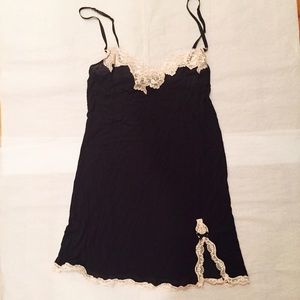 🔥FLASH SALE! 🔥VS Nightie in Black with Pink Lace