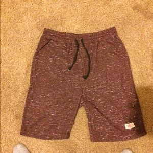 In style maroon sweat shorts beautiful never worn!