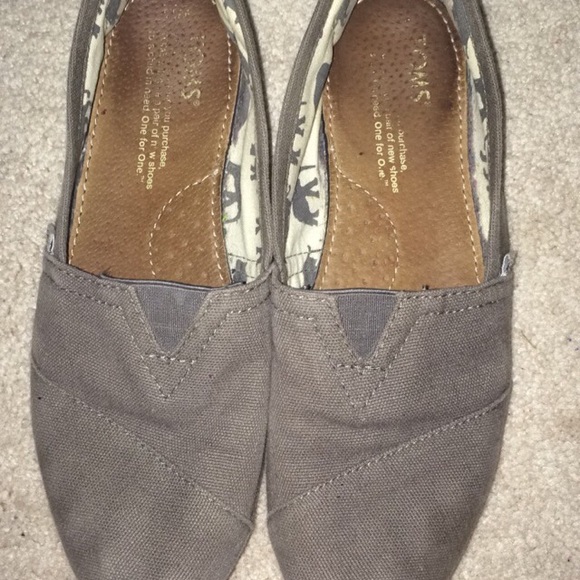 Grey toms size 8