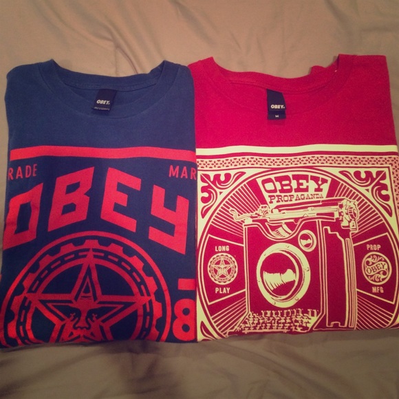 Men's OBEY propaganda cotton T-Shirts.