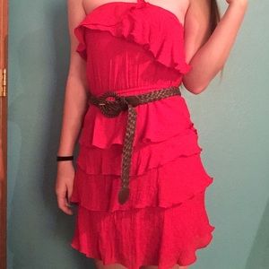 Small Red Strapless Dress