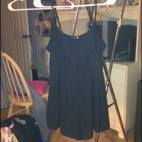 Black chiffon romper