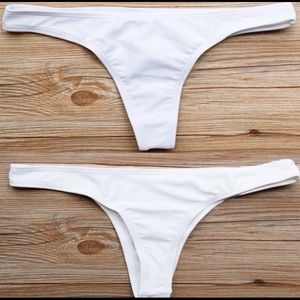 White Brazilian Bikini Bottom