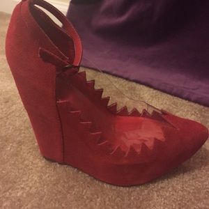 Red Jeffrey Campbell Wedge