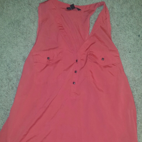 Coral flowy tanktop
