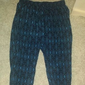 Blue patterned joggers